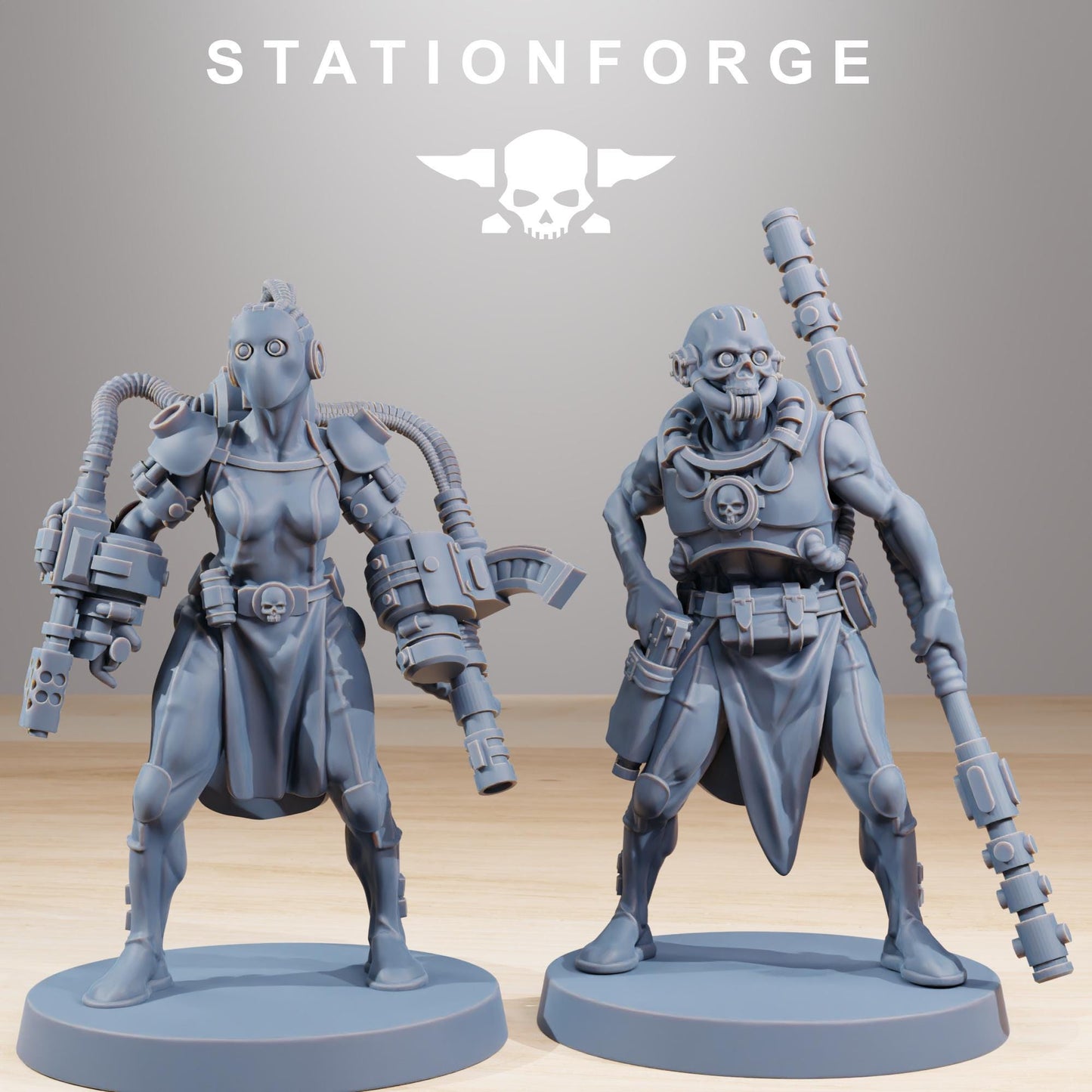 Station Forge GrimCorp Bounty Hunters 3d printed proxie Wargames
