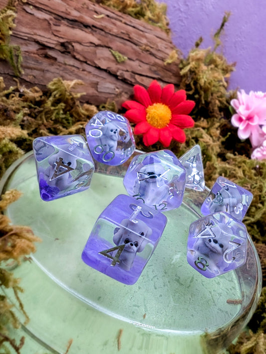 Purple Puppy Dice