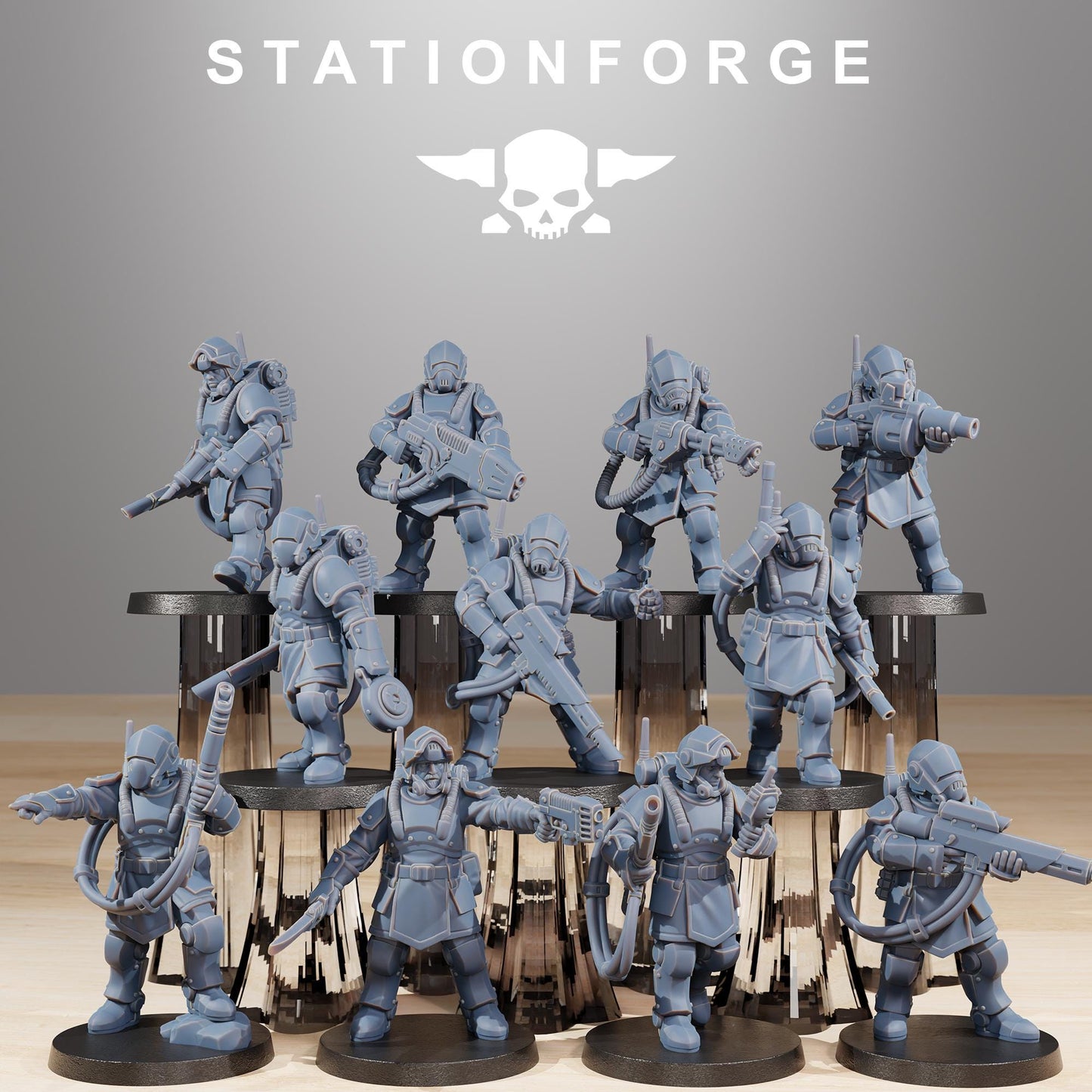 Station Forge RoyalGuard Commandos 3d printed proxie Wargames