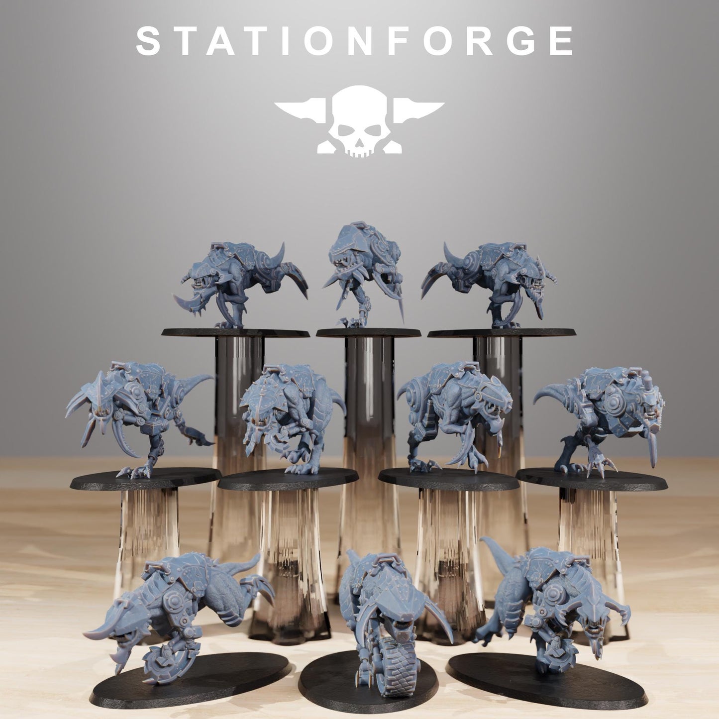 Station Forge Orkaz Beast Riders 3d printed proxie Wargames minitures rpg