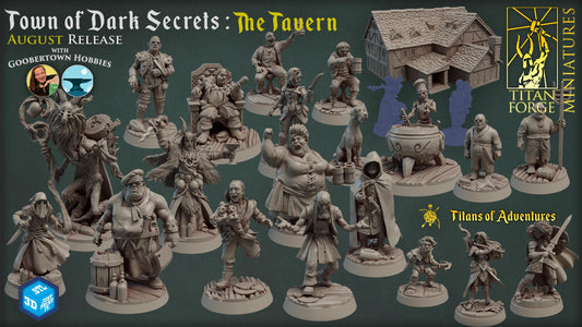 DnDs Town of Dark Secrets: Gobertown Townfolks Titan Forge Minis part 1