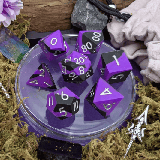 Sneak Attack | Purple and Black Silicone Dice Set