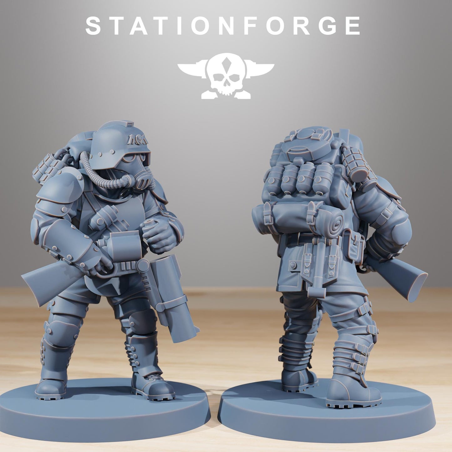 Station Forge GrimGuard Ironclads Fighters 3d printed proxie Wargames