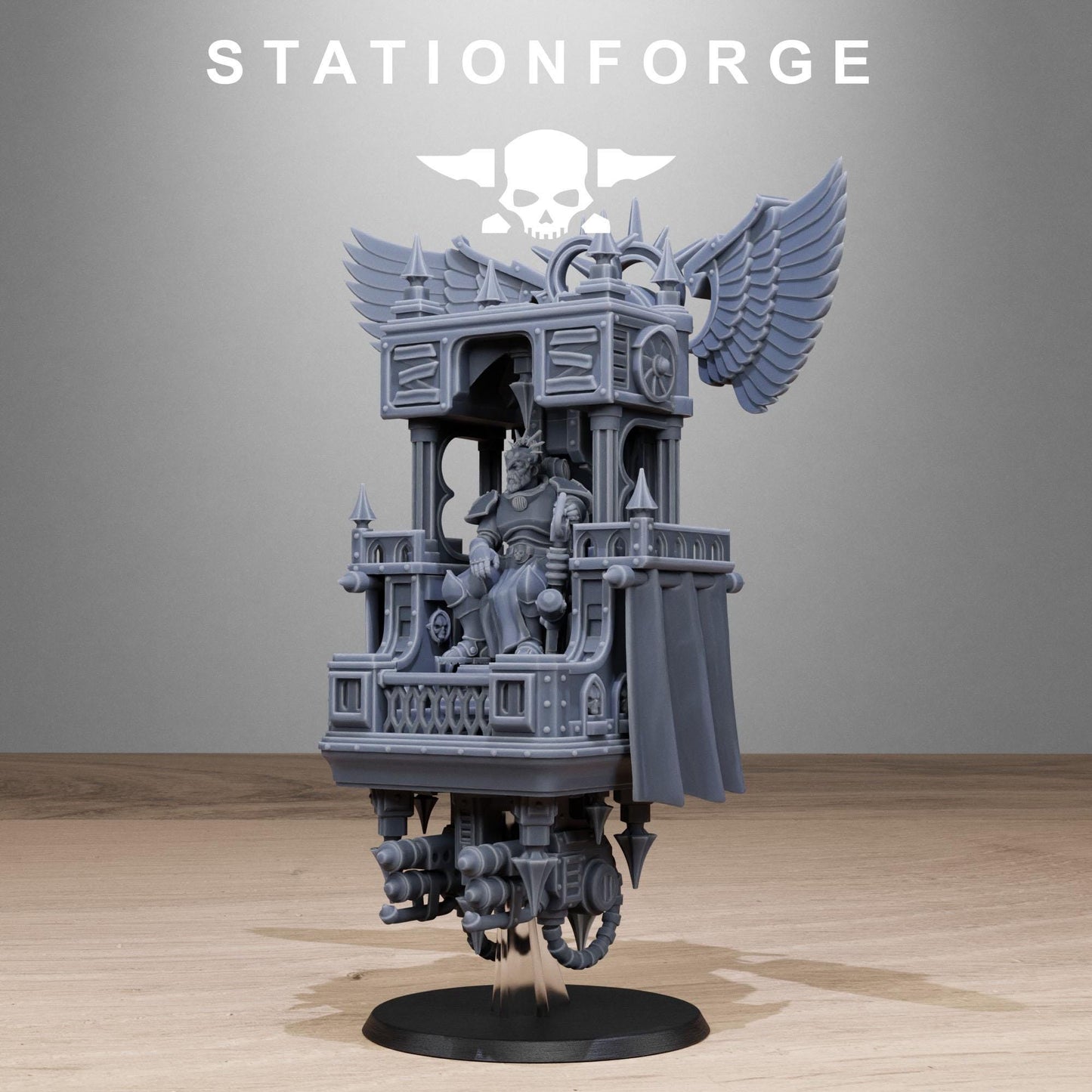 Station Forge Vodalites_Flying_Throne 3d printed proxie Wargames