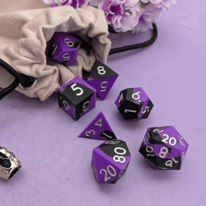 Sneak Attack | Purple and Black Silicone Dice Set
