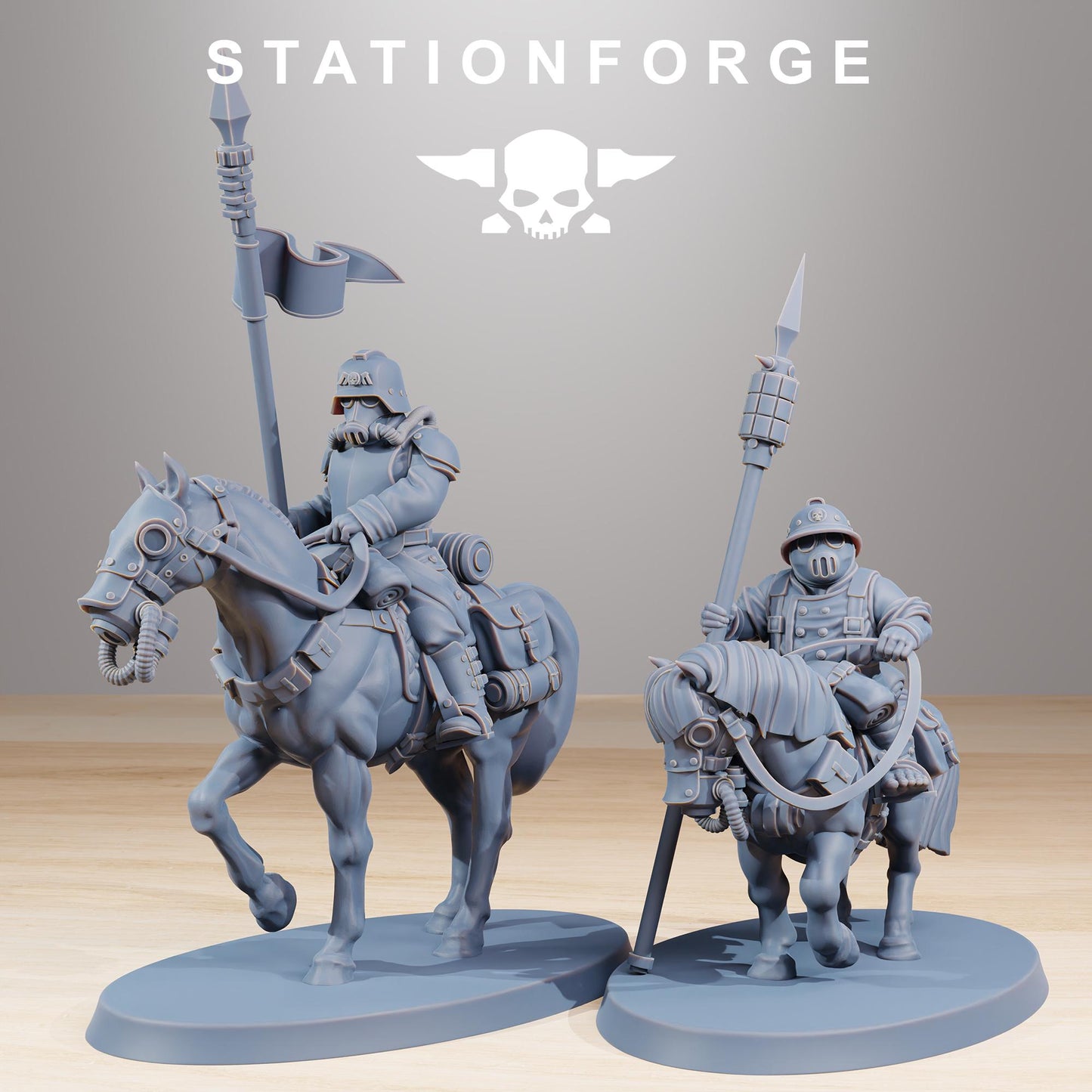 Station Forge GrimGuard Pony Riders 3d printed proxie Wargames