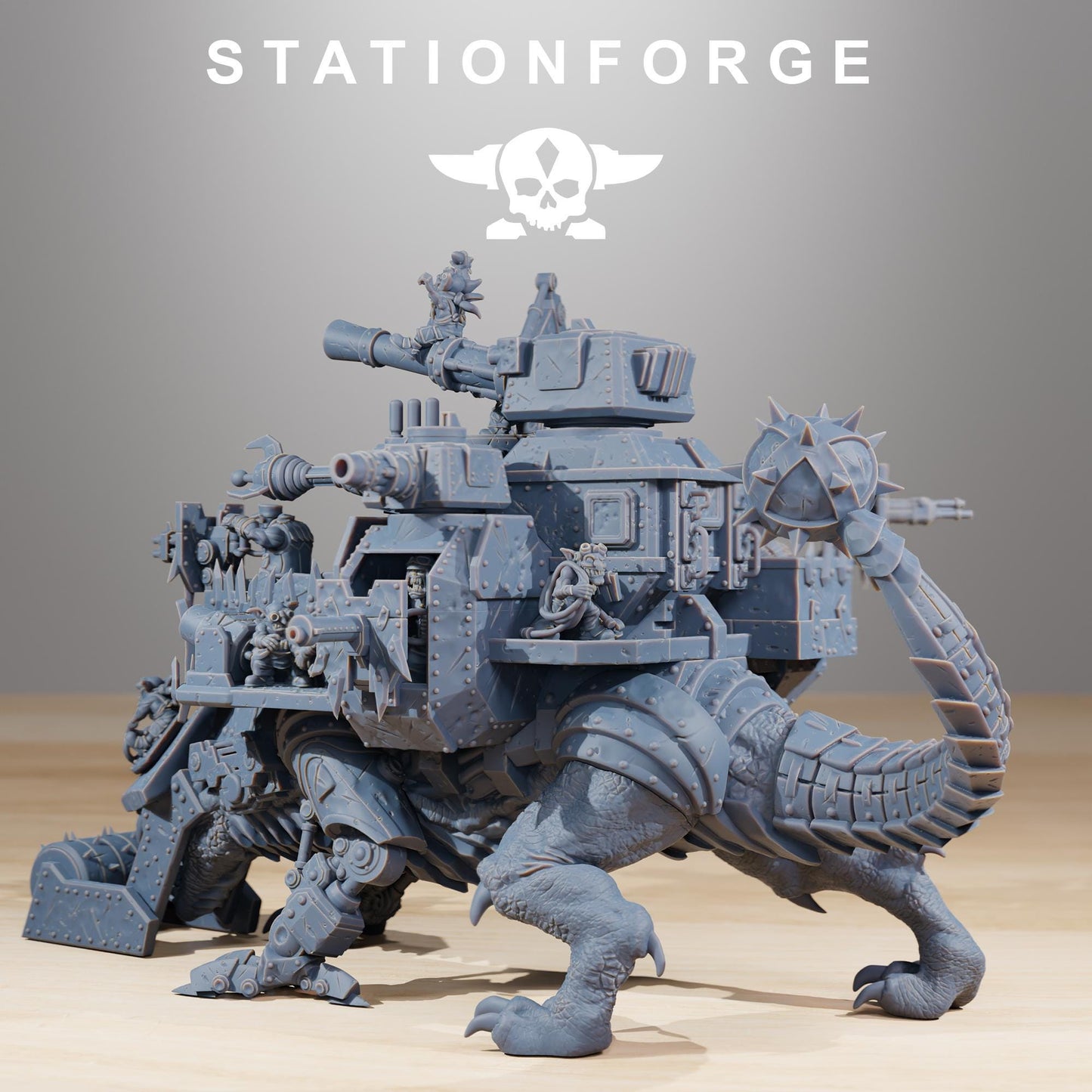 Station forge Orkaz Run Rolla (BIG BOY) Proxy minitures Tabletop RPG Wargaming 130mm base