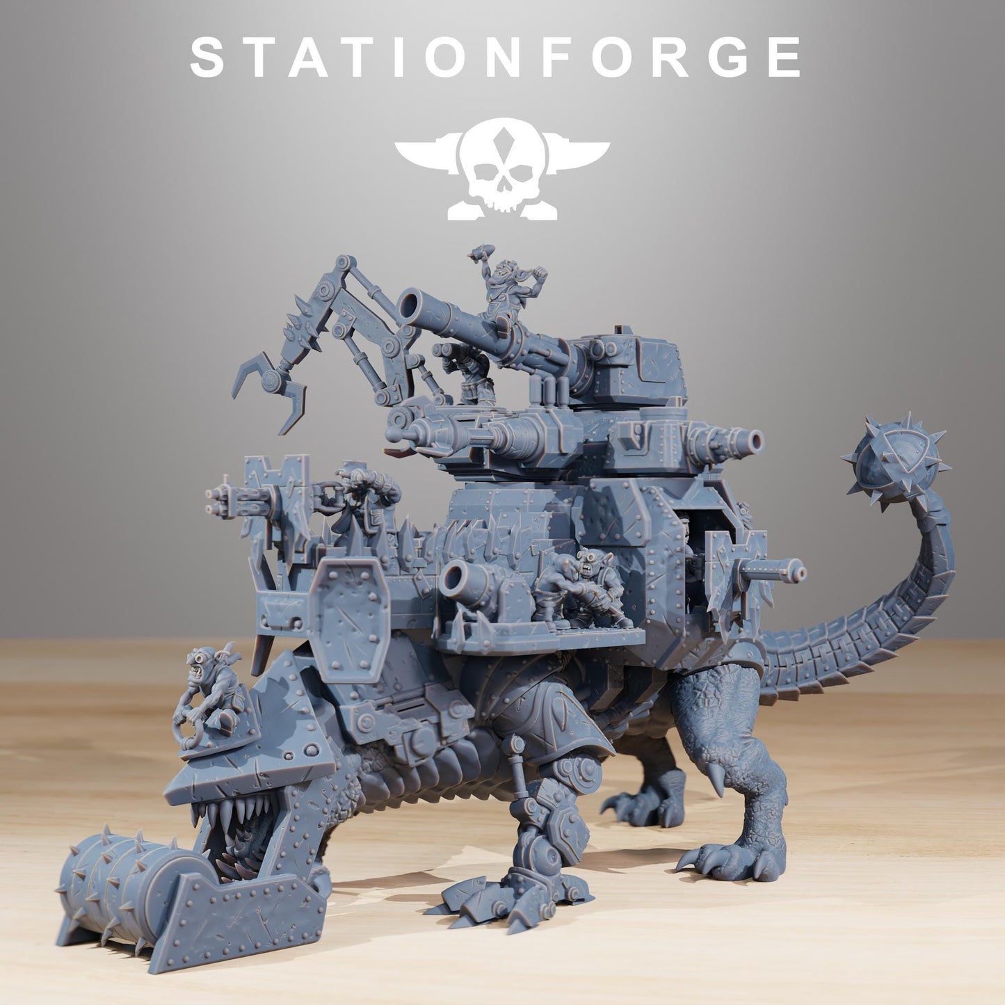 Station forge Orkaz Run Rolla (BIG BOY) Proxy minitures Tabletop RPG Wargaming 130mm base