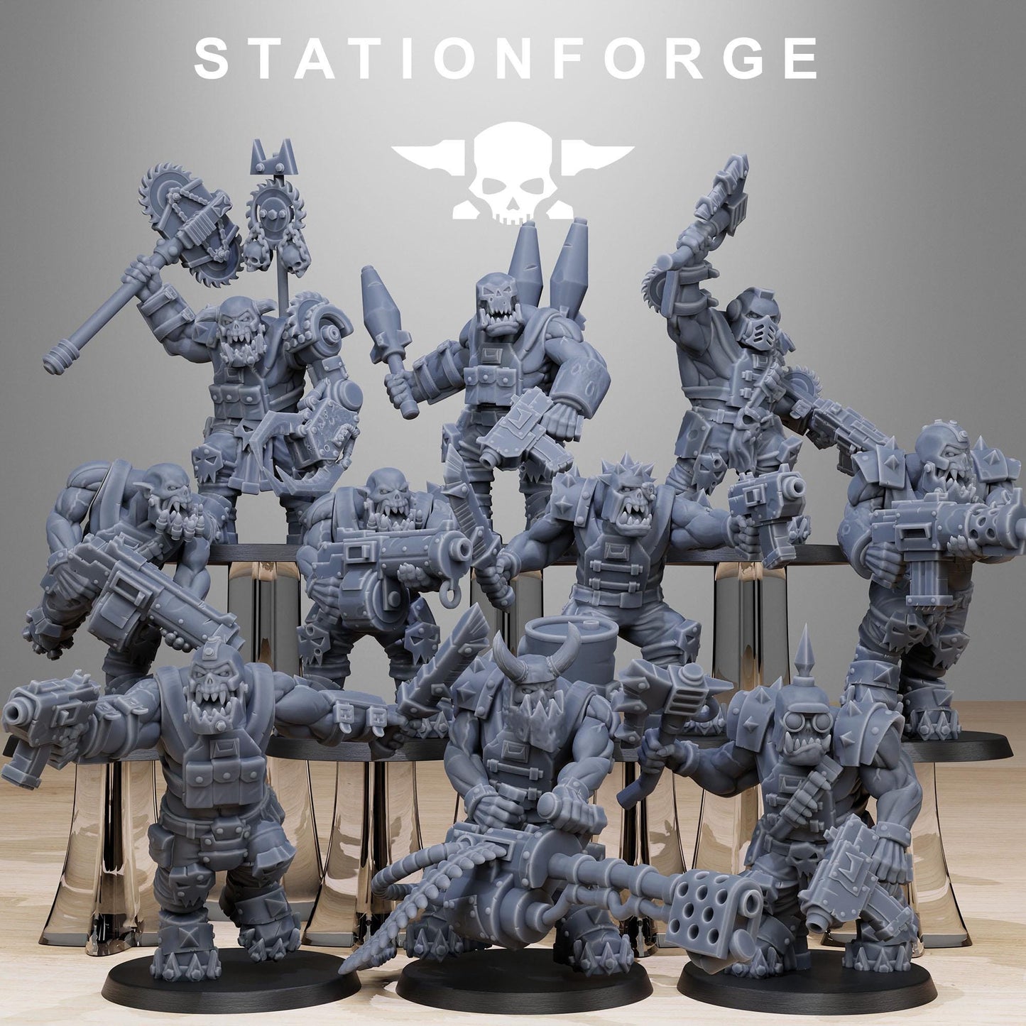 Station Forge Orkaz Spec Team 3d printed proxie Wargames minitures rpg