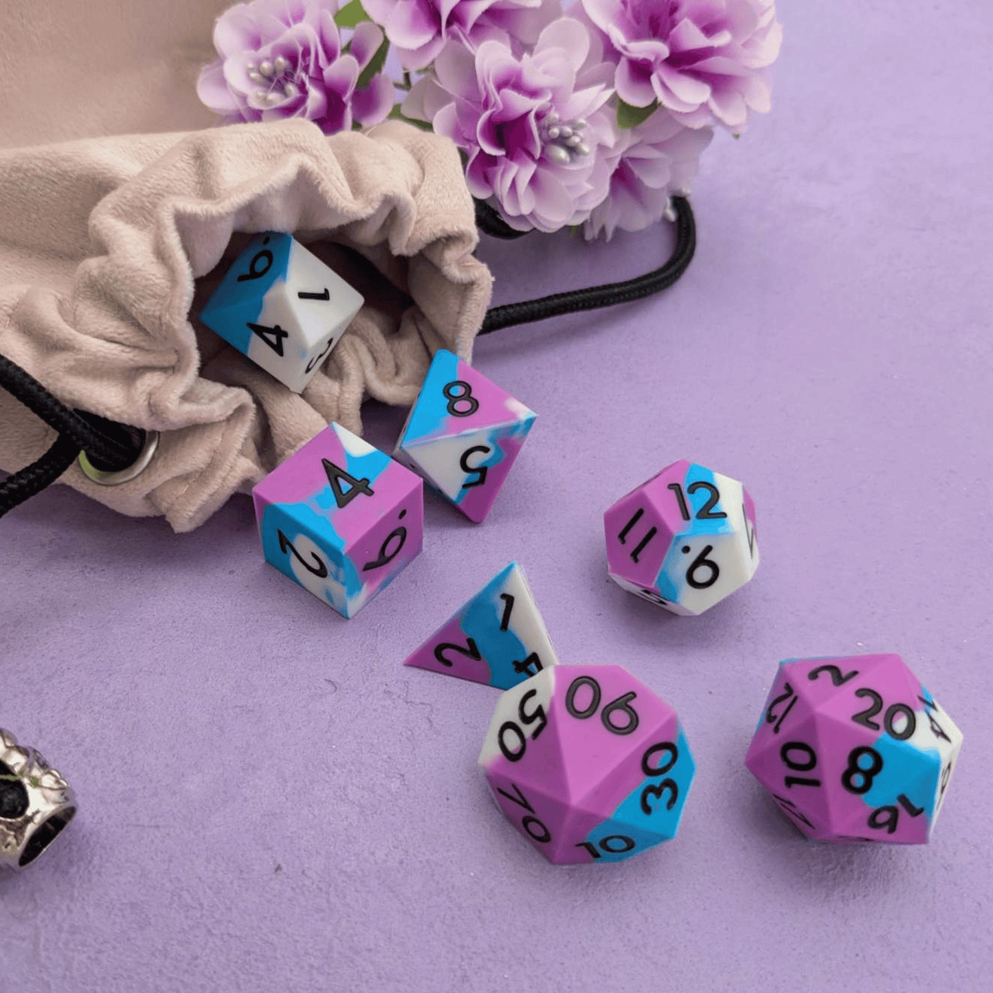Magic Missile | Purple and Blue Silicone Dice Set