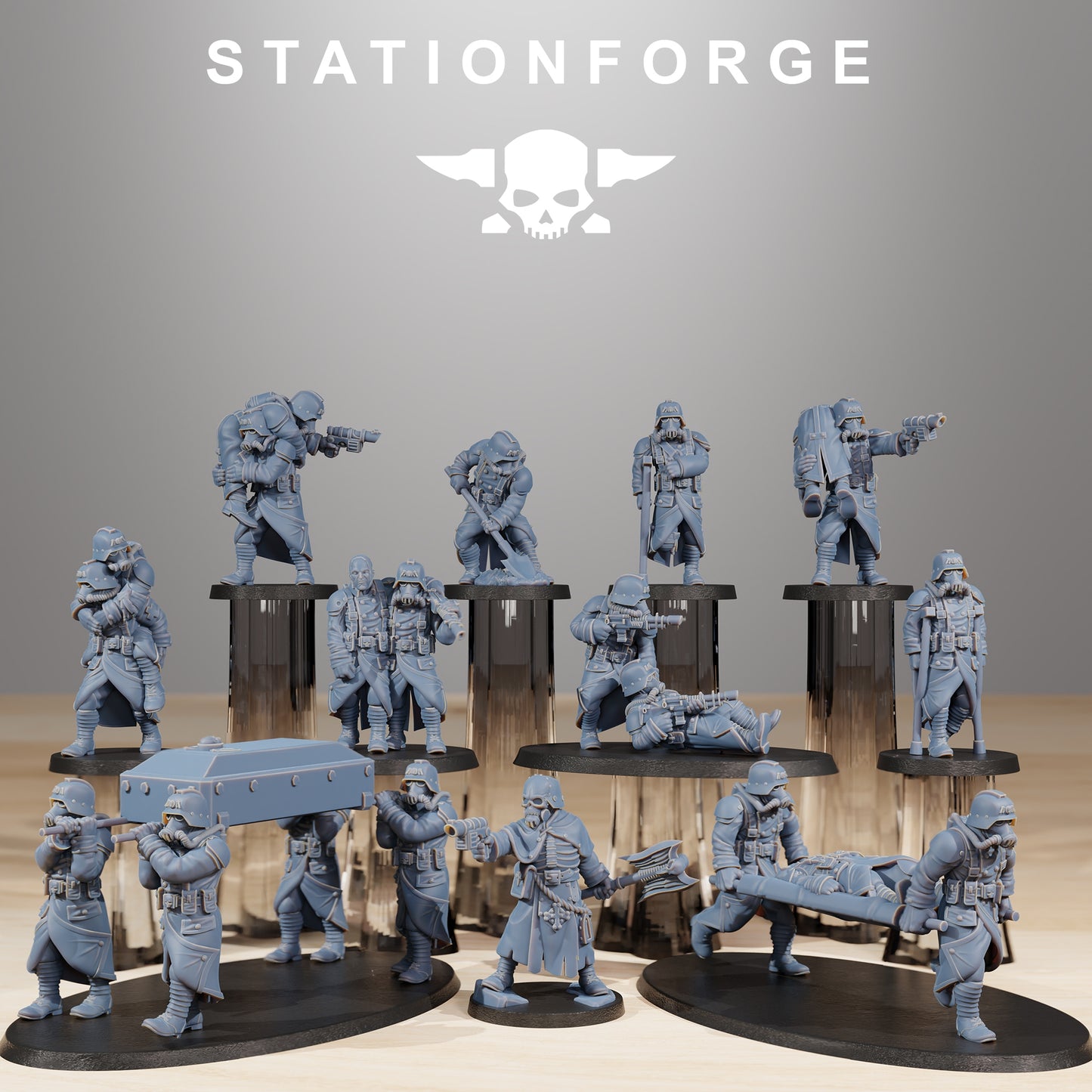 11 x GrimGuard Casualties Designed by Station Forge