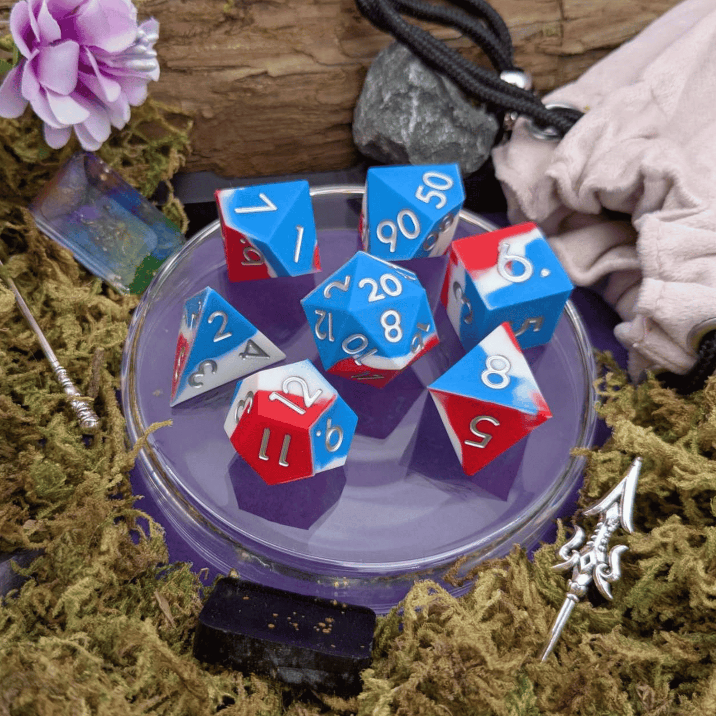Heroism | Red and Blue Silicone Dice Set