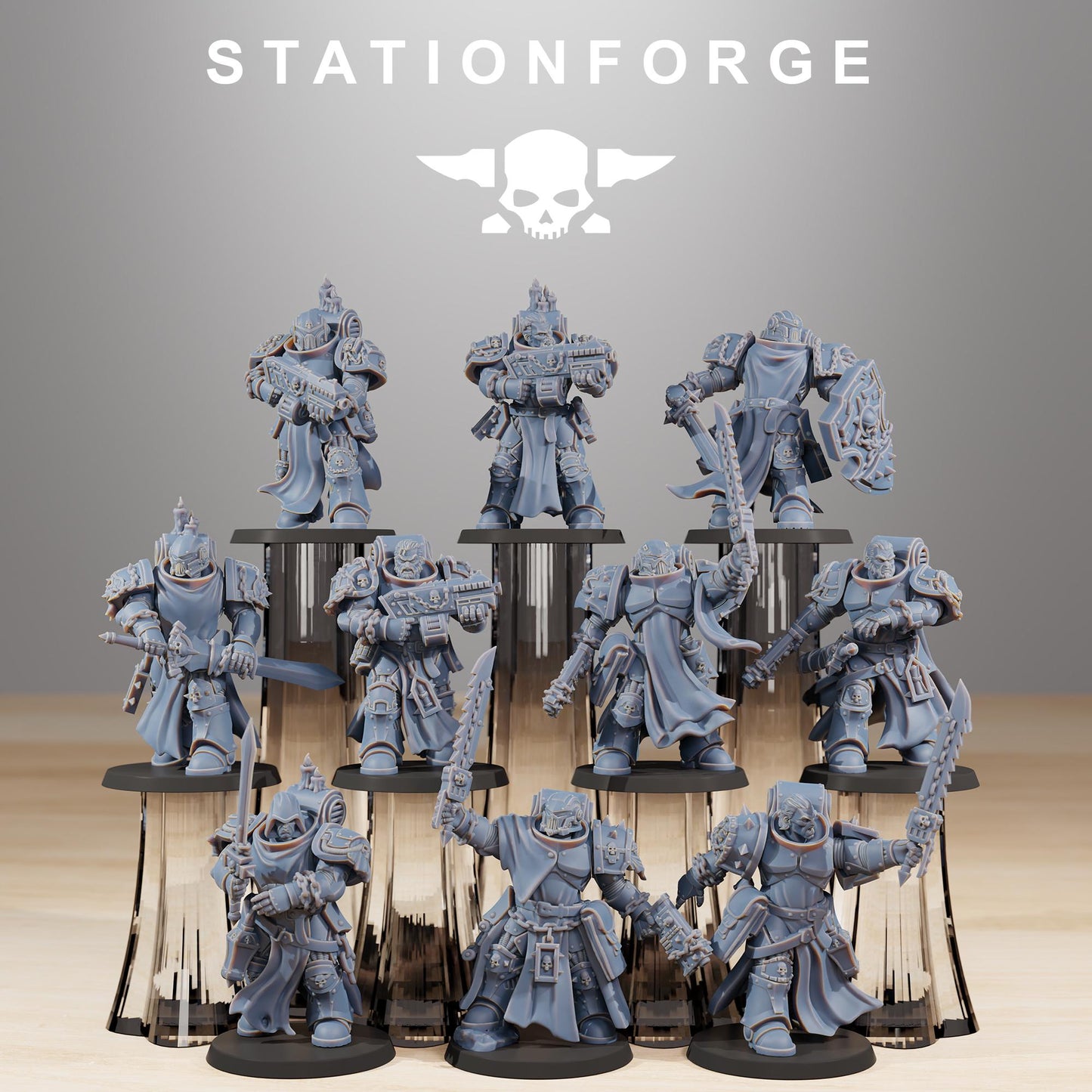 Station Forge Socratis Crusaders / Marines  3d printed proxie Wargames