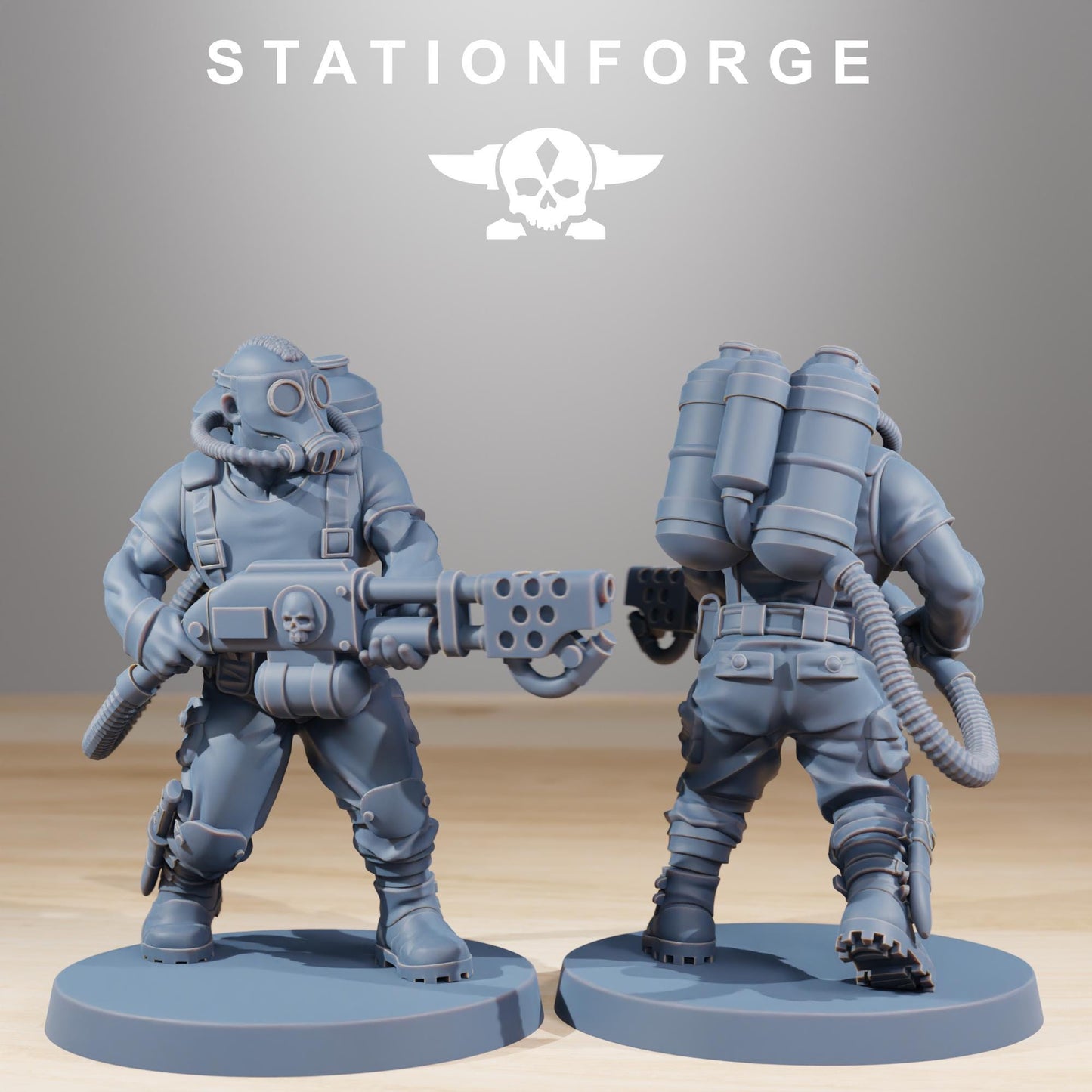 Station Forge GrimGuard Jungle Fighters 3d printed proxie Wargames