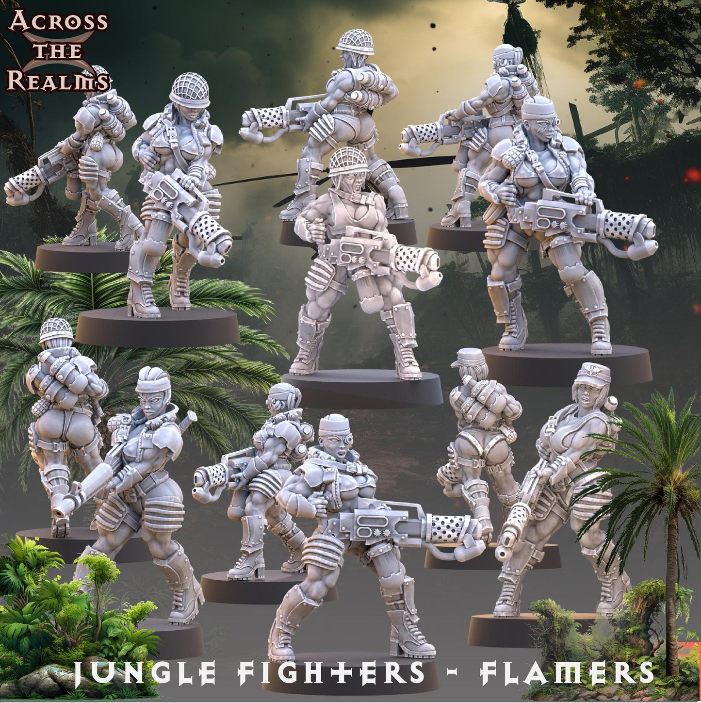 Across the realms  Jungle Fighters - Proxy minitures  Tabletop RPG Wargaming