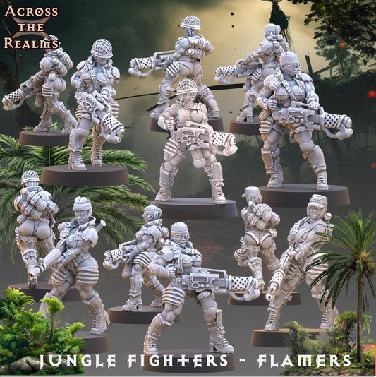 Across the realms  Jungle Fighters - Proxy minitures  Tabletop RPG Wargaming