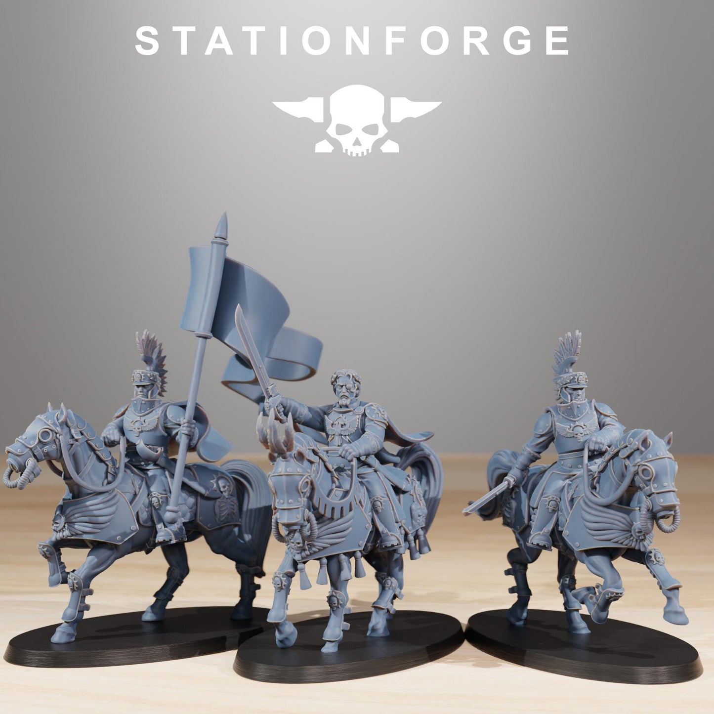 Station ForgeNational Guard Cavalry Commanders 3d printed proxie Wargames
