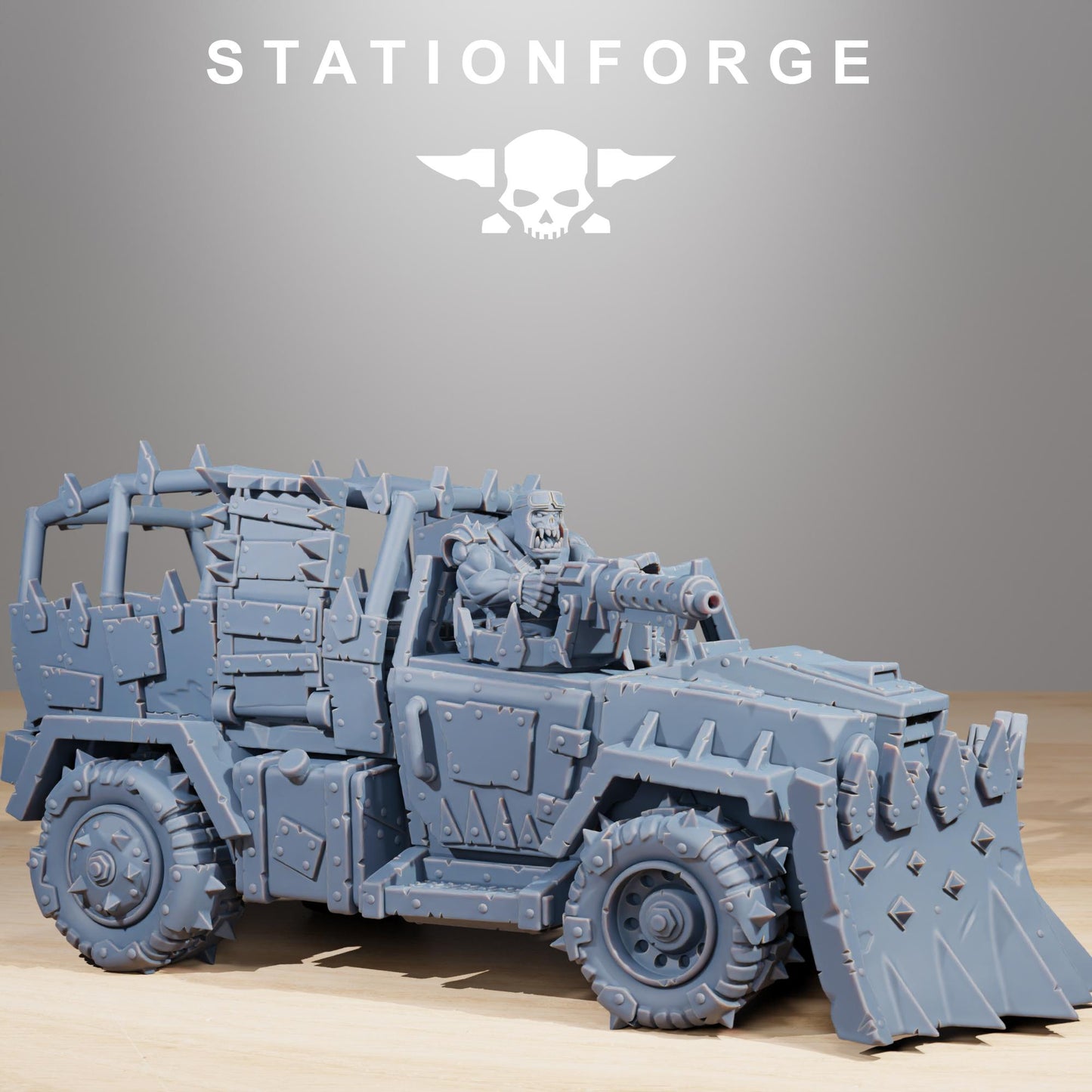 Station forge Orkaz Party Wagon  Proxy minitures Tabletop RPG Wargaming 130mm base