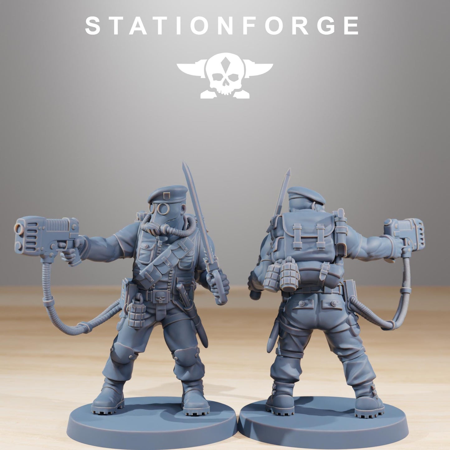 Station Forge GrimGuard Jungle Fighters 3d printed proxie Wargames