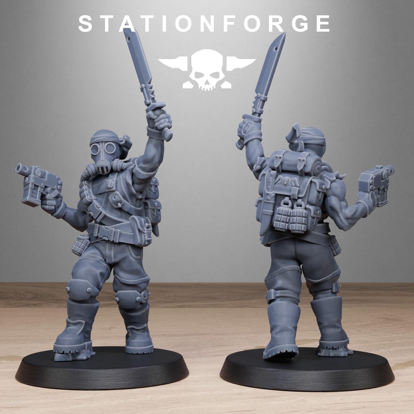 Station Forge GrimGuard Jungle Fighters v2 3d printed proxie Wargames
