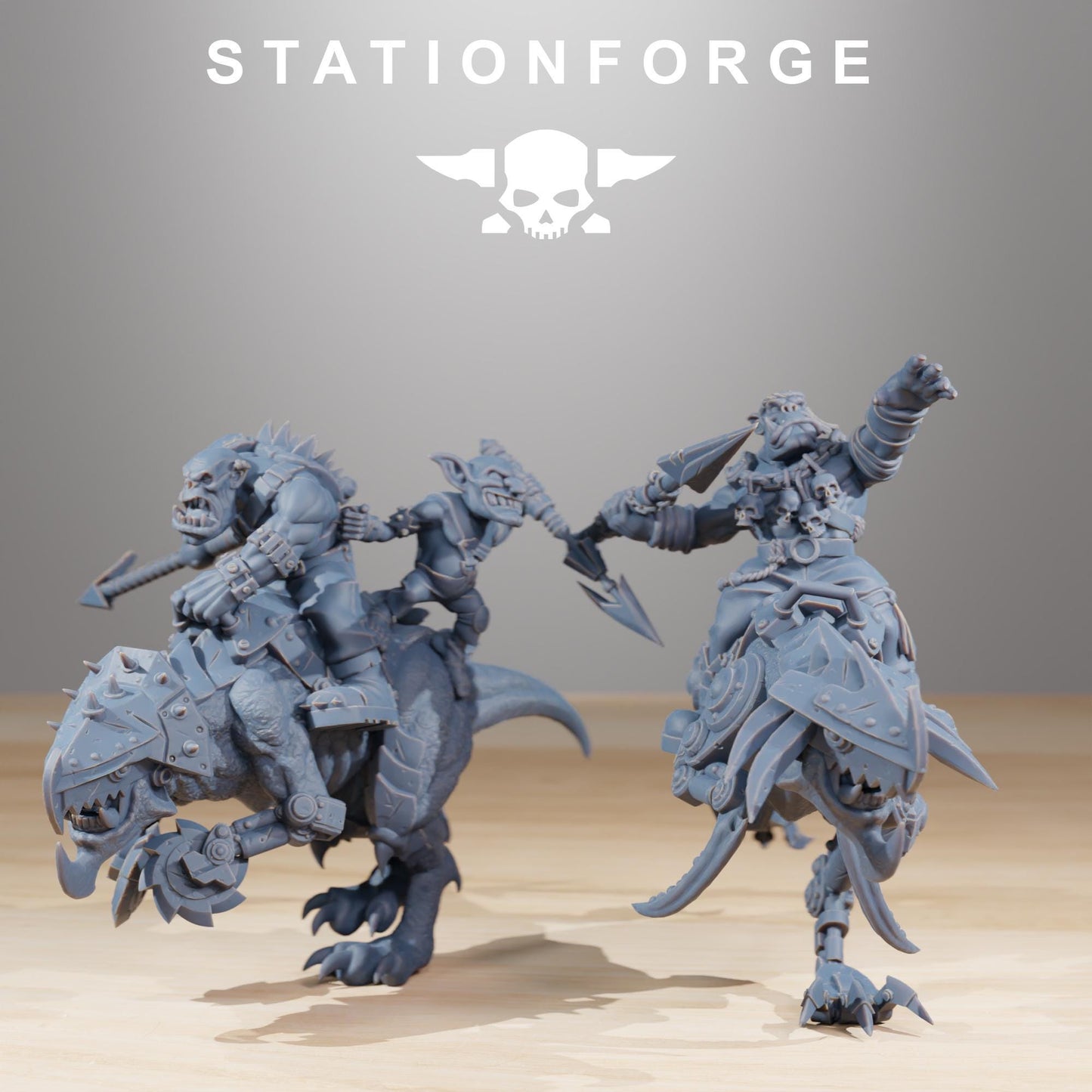 Station Forge Orkaz Beast Riders 3d printed proxie Wargames minitures rpg