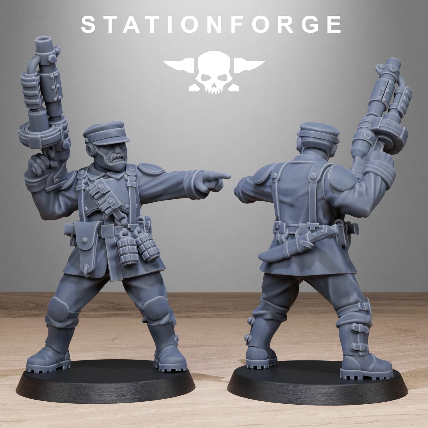 FreeGuard Infantry 3d printed proxie Wargames designed by station forge