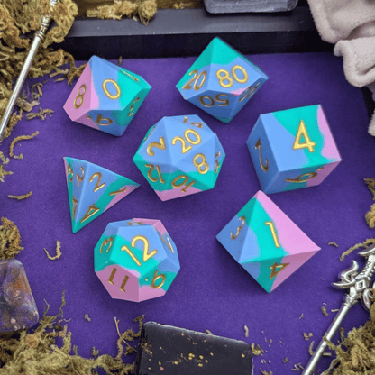 Fog Cloud | Blue and Green Silicone Dice Set