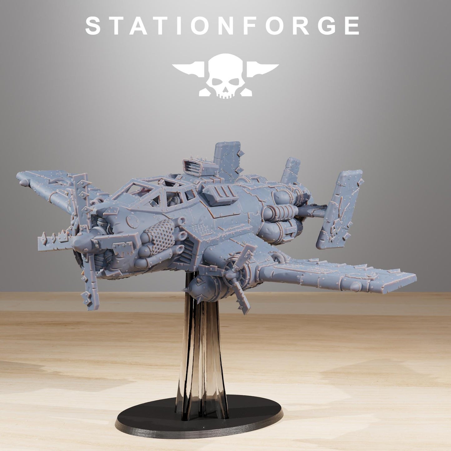 Station forge Orkaz Plane  (BIG BOY) Proxy minitures Tabletop RPG Wargaming 120mm x 90mm  base