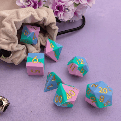 Fog Cloud | Blue and Green Silicone Dice Set