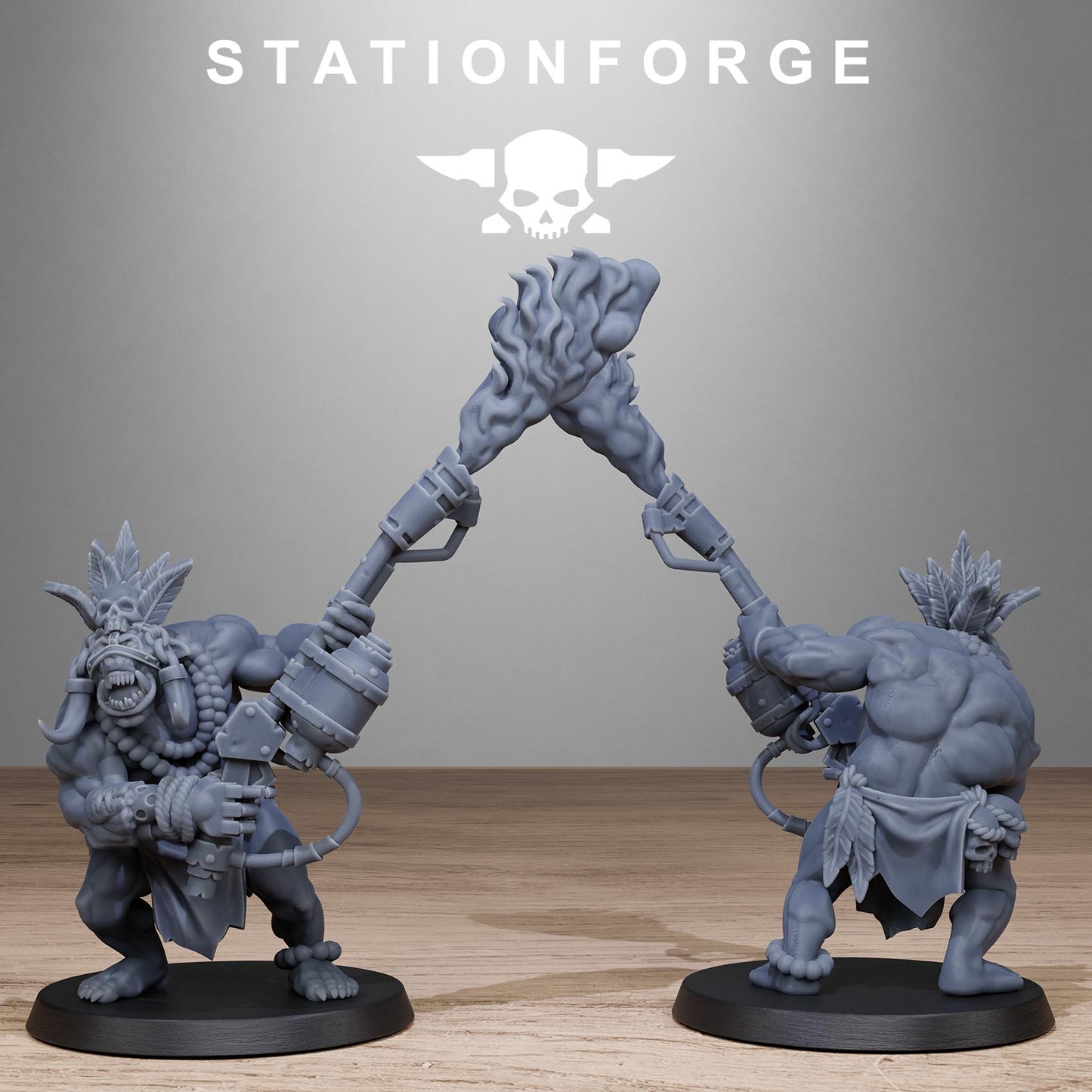 Station Forge Orkaz  Tribal Infantry minitures Ork Tabletop RPG Wargaming