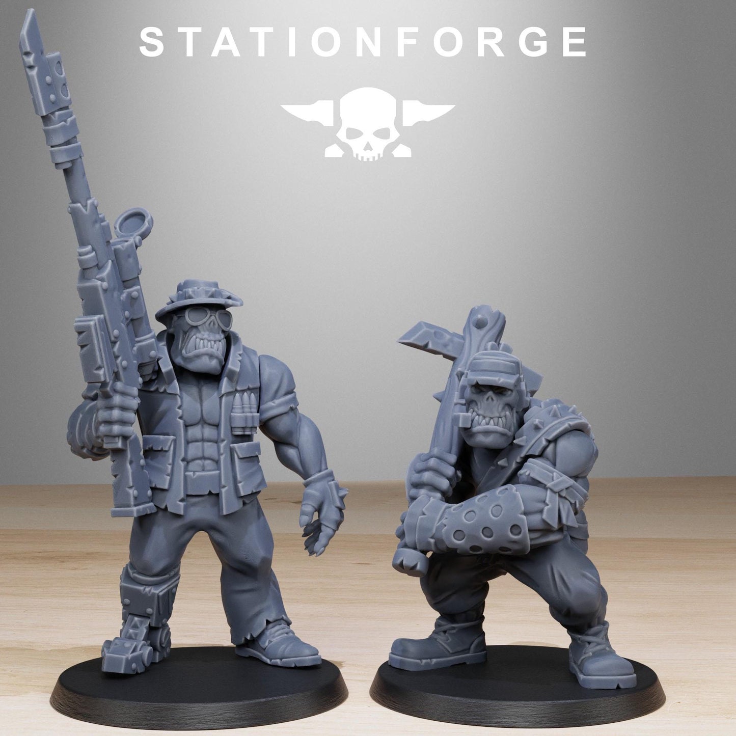 Station Forge Orkaz Team Fighters 3d printed proxie Wargames