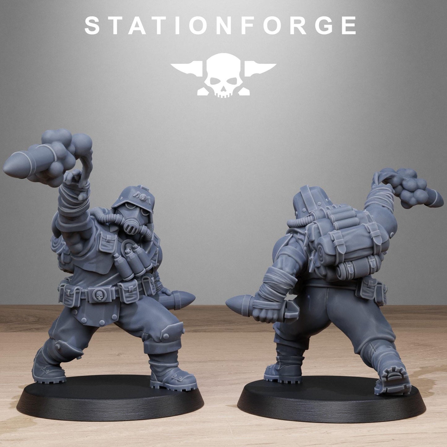 Station Forge GrimGuard Jungle Fighters Mutants 3d printed proxie Wargames