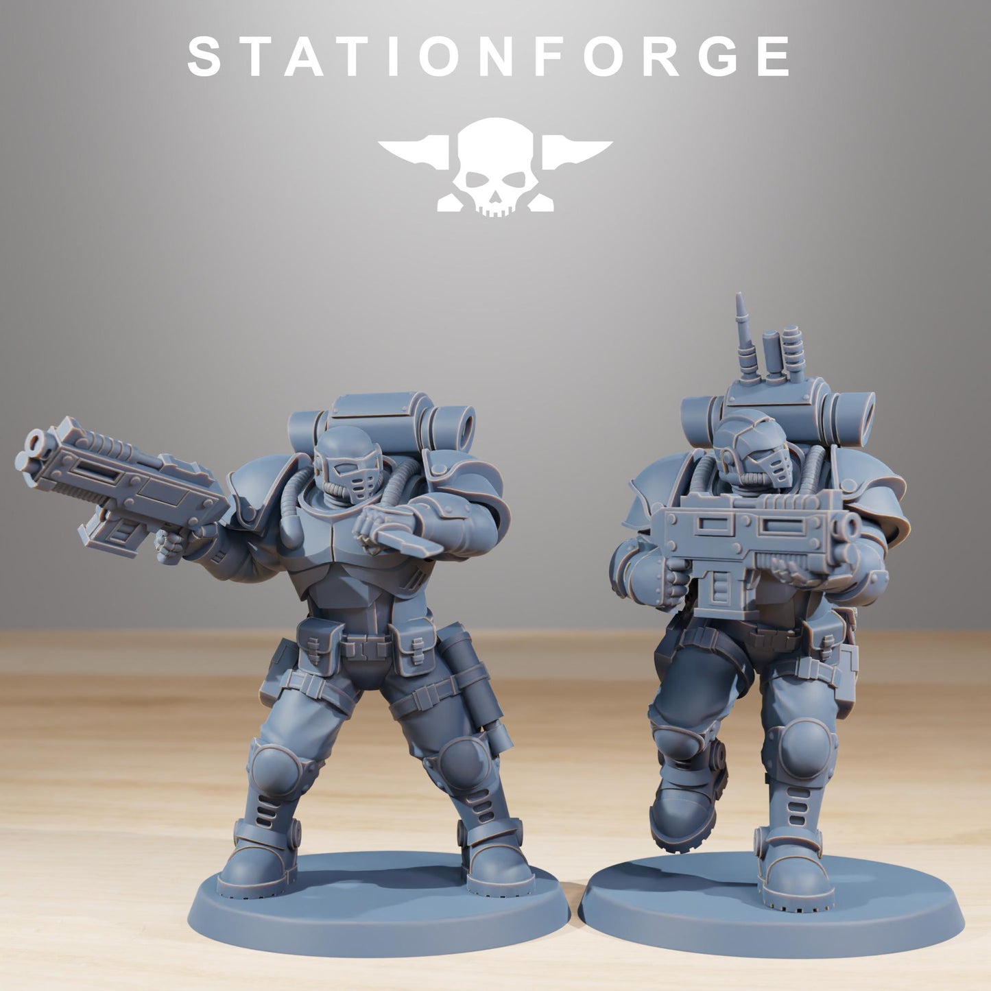 Station Forge Socratis Light Infantry unit 3d printed proxie Wargames / Marines