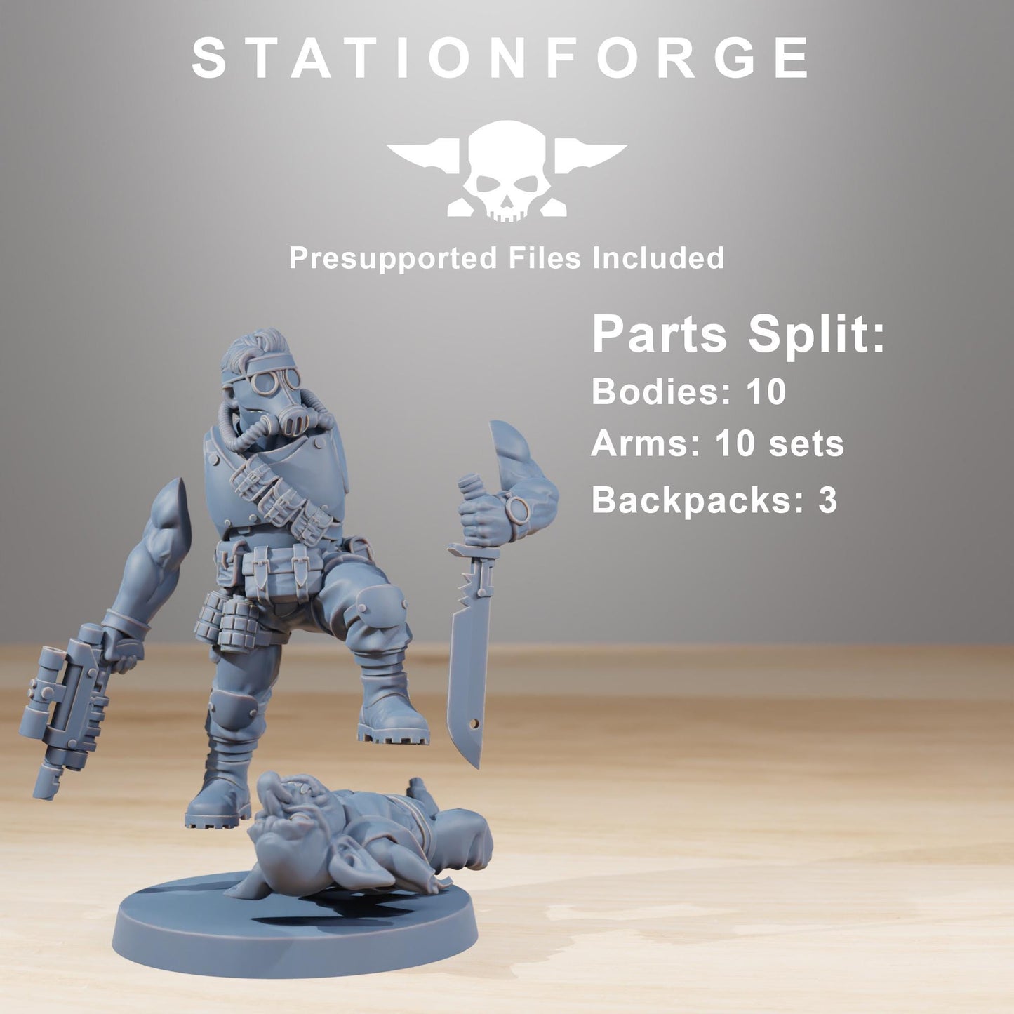 Station Forge GrimGuard Hunters 3d printed proxie Wargames