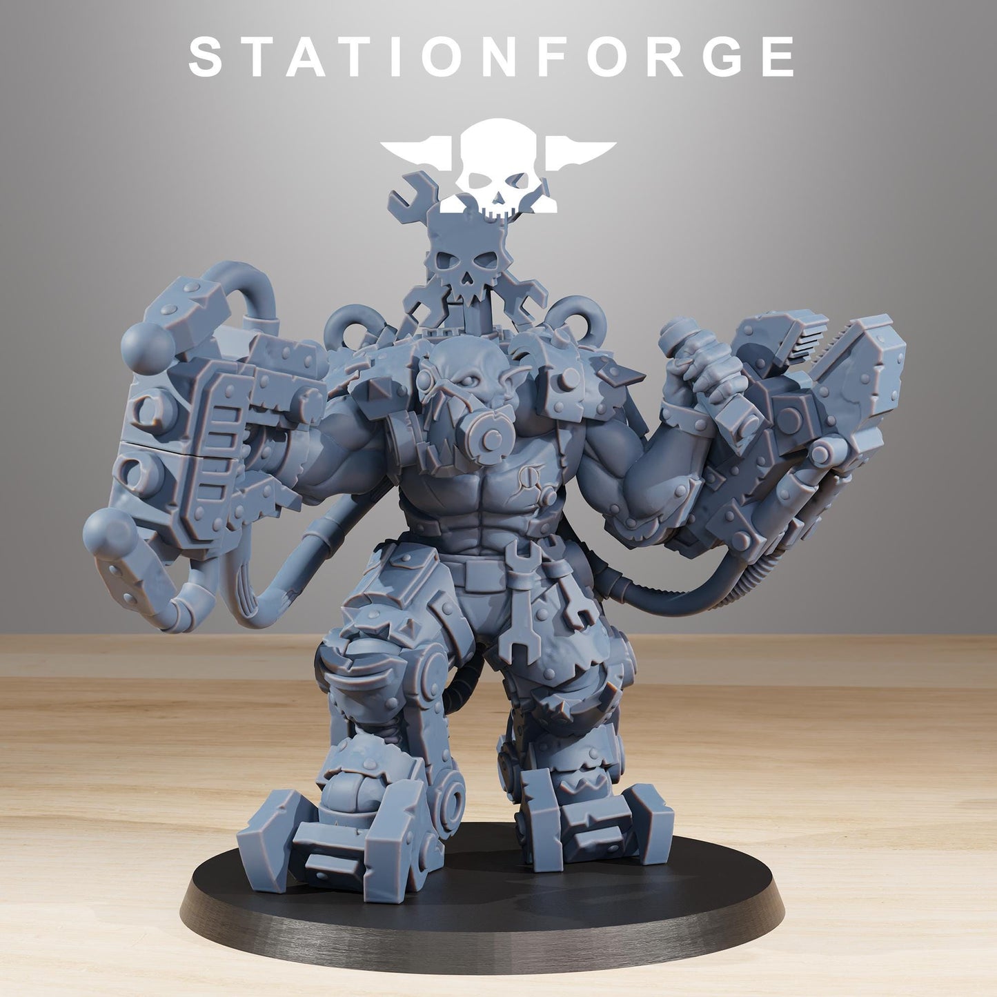 Station Forge Orkaz Ezo boss 60mm base minitures  Tabletop RPG Wargaming