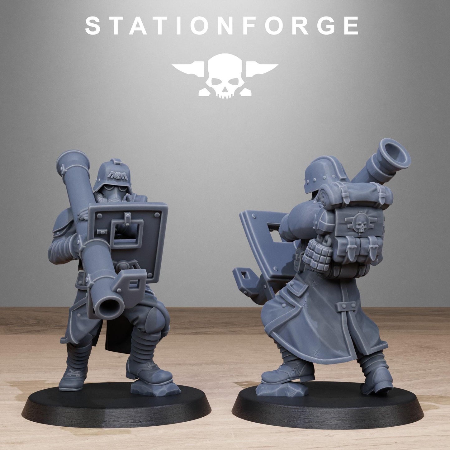 Station Forge GrimGuard_Rocketers 3d printed proxie Wargames