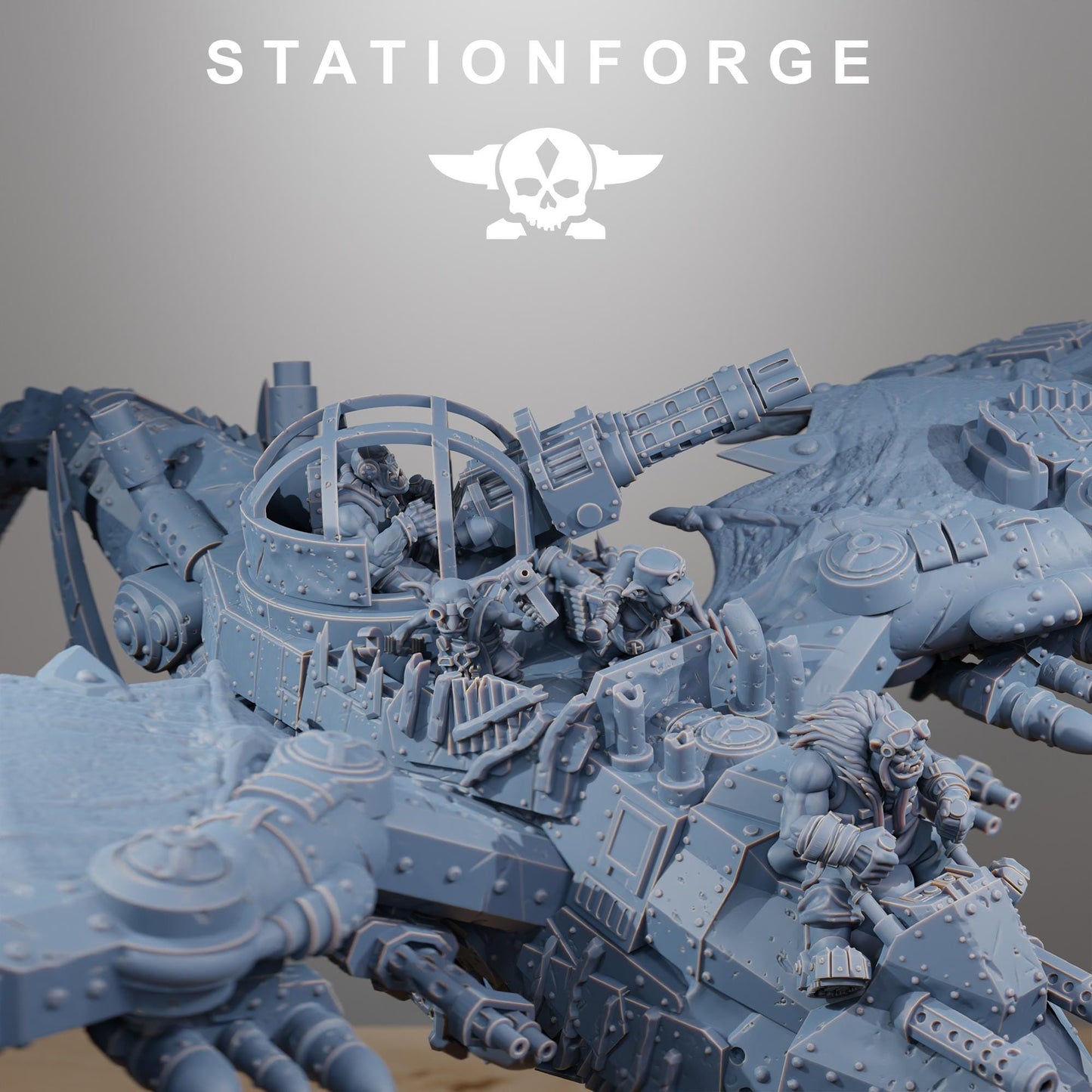 Station forge Orkaz Dragon Bomba (BIG BOY) Proxy minitures Tabletop RPG Wargaming 130mm base