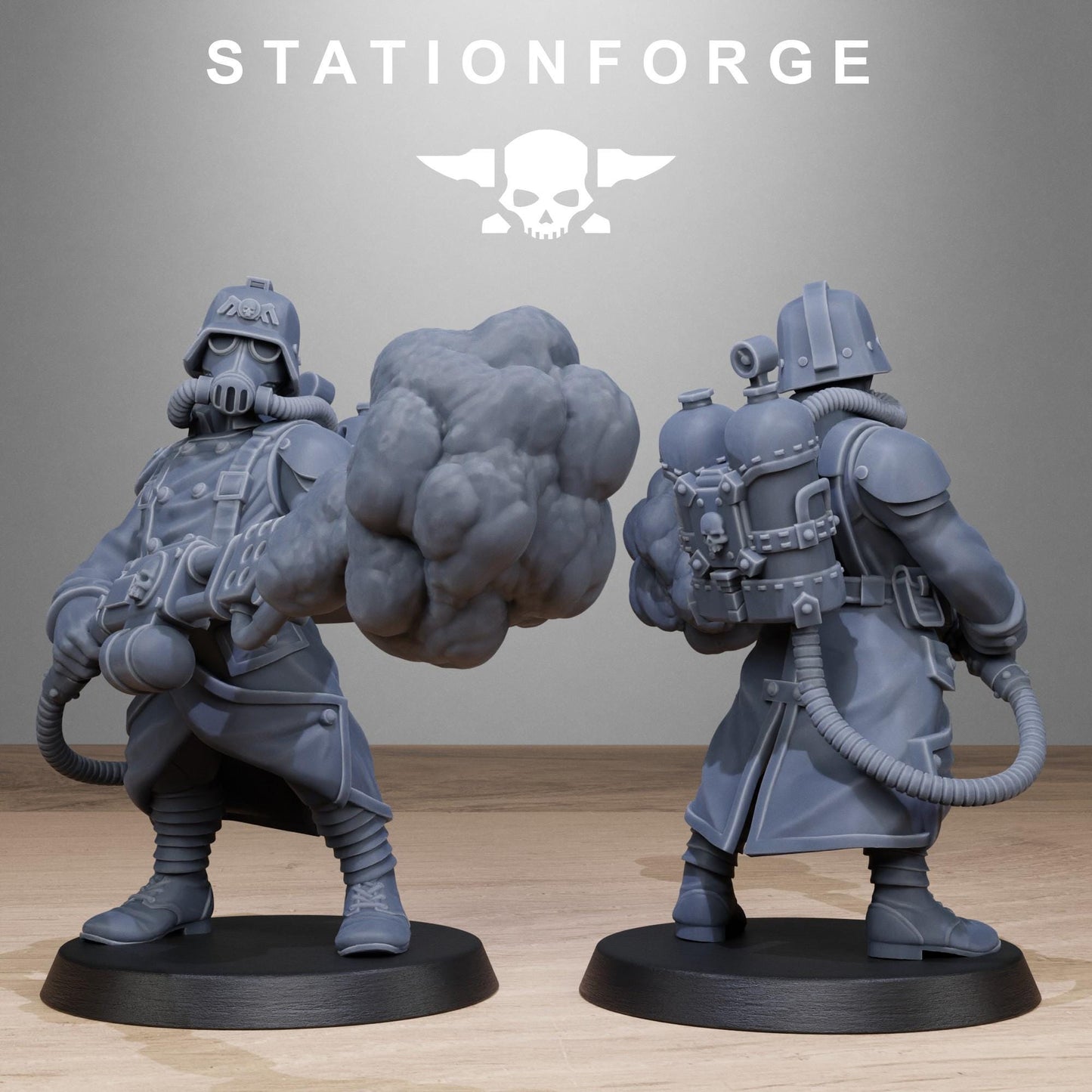 Station Forge Grimguard Flamers 3d printed proxie Wargames Minitures
