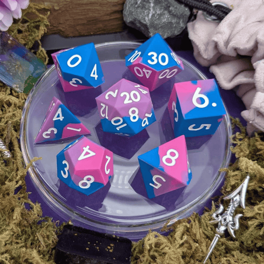 Charm | Blue and Pink Silicone Dice Set
