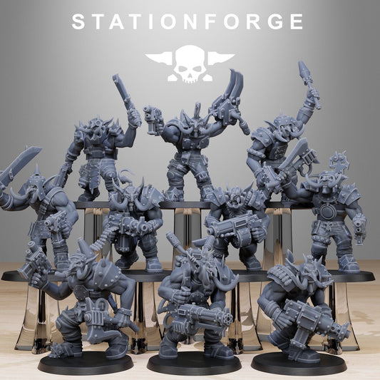 Station Forge Orkaz_trolls_ 3d printed proxie Wargames