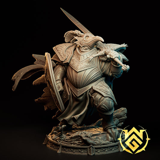 Crowknight Figurine designed by The Witchguild comes with base Miniture or display