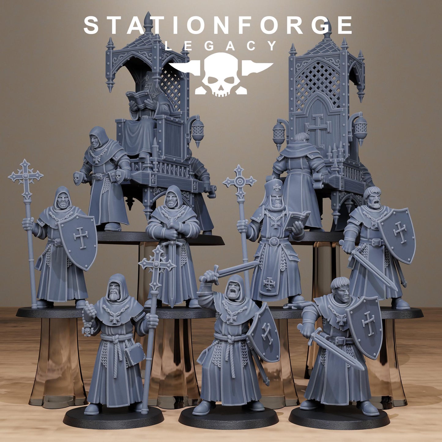 Station Forge Legacy  Thorncrest Priests 3d printed proxie Wargames New Faction