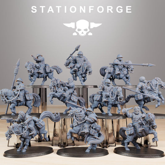 Station Forge GrimGuard Pony Riders 3d printed proxie Wargames
