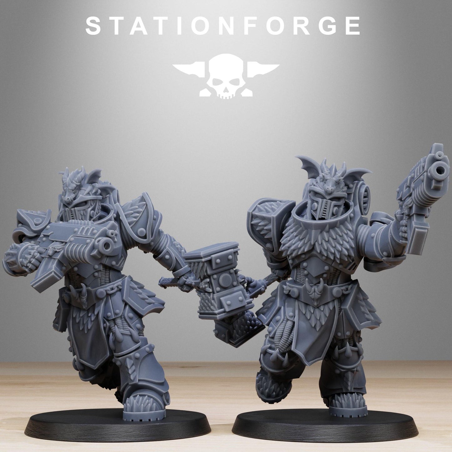Station Forge Socratis Dragon Knight unit 3d printed proxie Wargames / Marines
