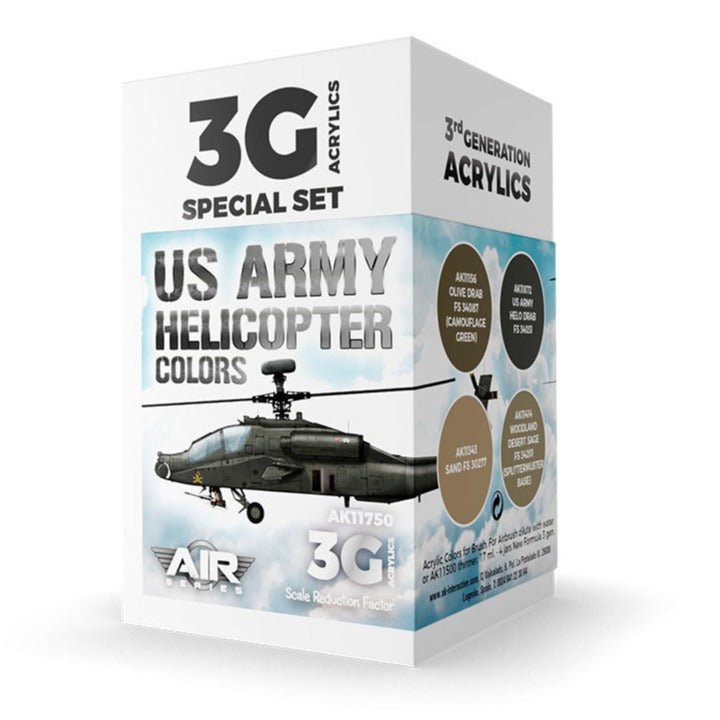 3rd Gen Aircraft Paint Set - US Army Helicopter Colors Set (AK11750)