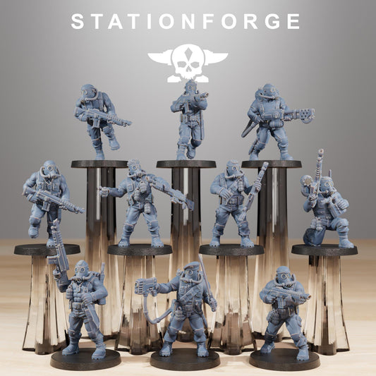 Station Forge GrimGuard Jungle Fighters 3d printed proxie Wargames