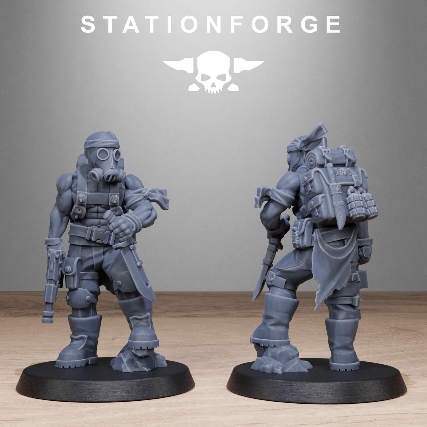Station Forge GrimGuard Jungle Fighters v2 3d printed proxie Wargames