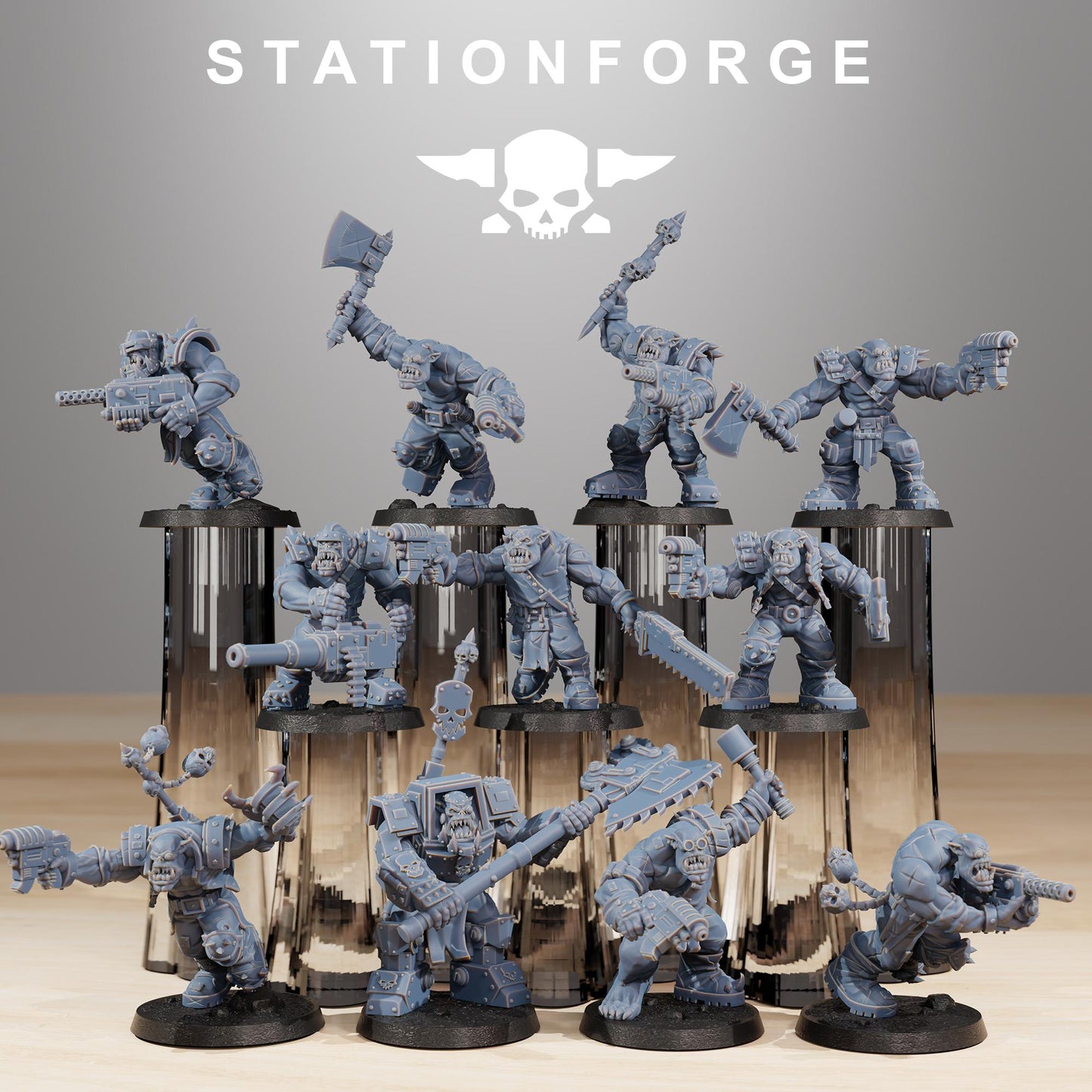 Station Forge Orkaz Infantry 3d printed proxie Wargames minitures rpg
