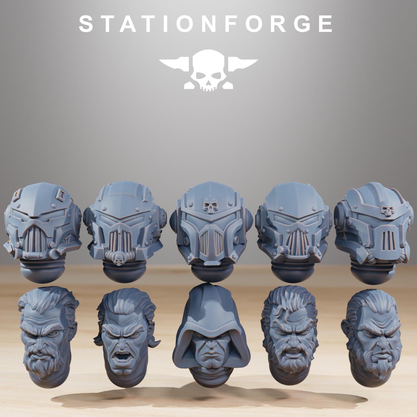 Station Forge Socratis Crusaders / Marines  3d printed proxie Wargames