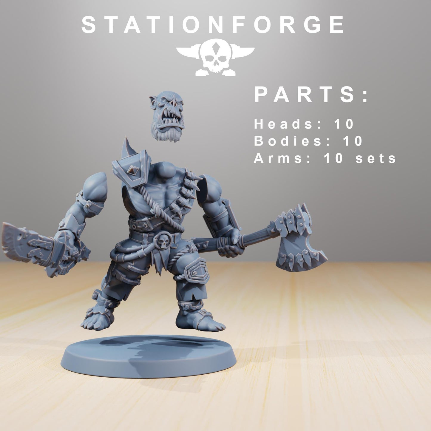 Station Forge Orkaz Strappaz 3d printed proxie Wargames minitures rpg